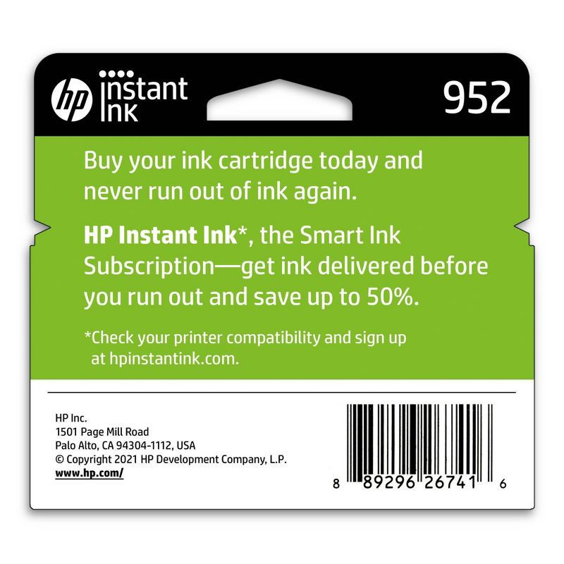 slide 4 of 6, HP Inc. HP 952 C/M/Y 3pk Ink Cartridge - Cyan, Magenta, Yellow (N9K27AN#140), 3 ct