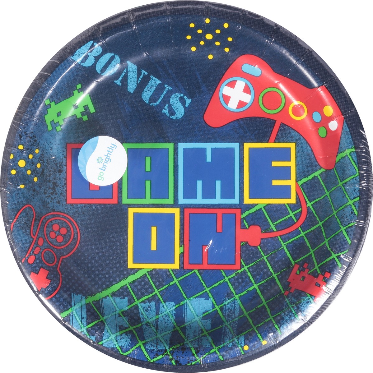 slide 8 of 11, Go Brightly 8.5 Inch Game on Party Plates 8 ea, 8 ct