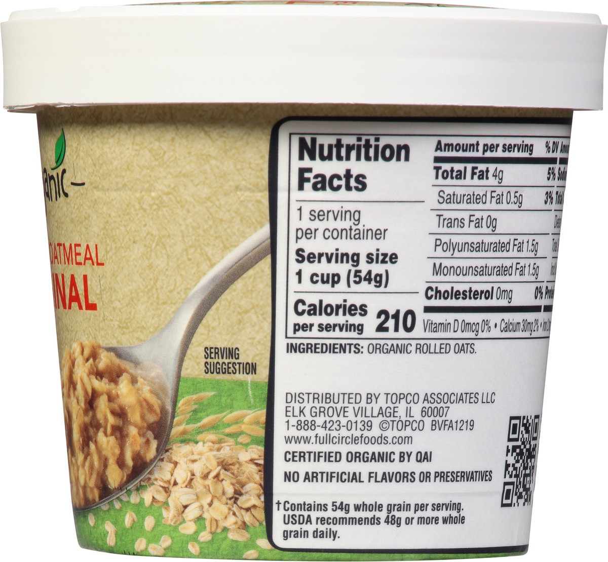 slide 5 of 16, Full Circle Market Organic Instant Original Oatmeal 1.9 oz, 1.9 oz