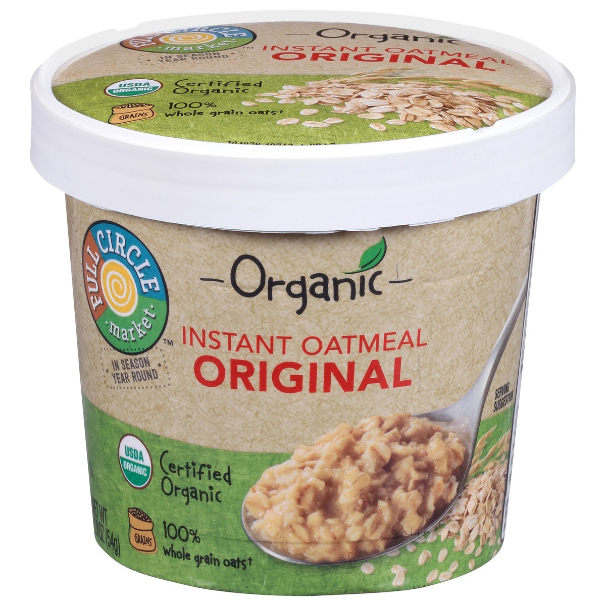 slide 10 of 16, Full Circle Market Organic Instant Original Oatmeal 1.9 oz, 1.9 oz