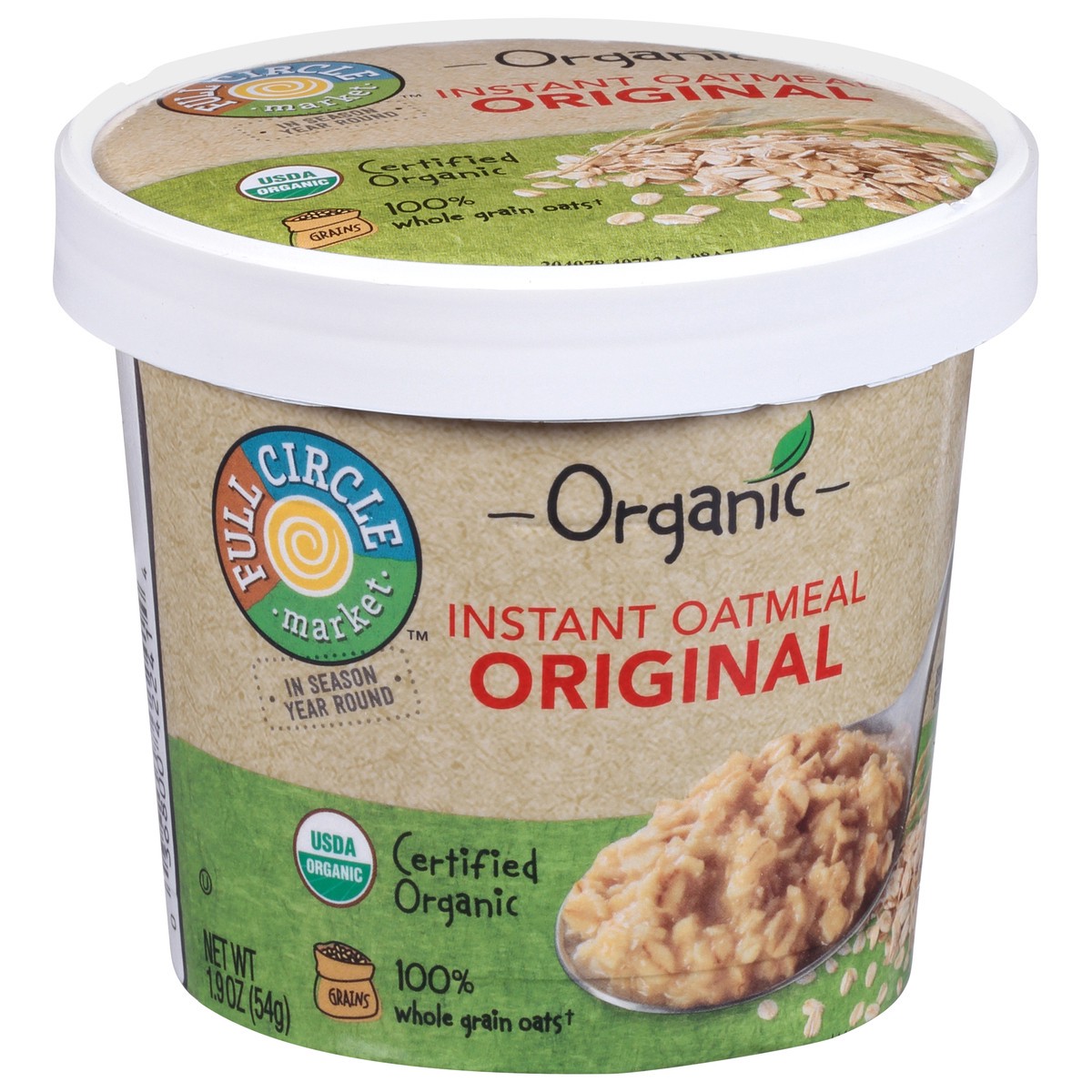 slide 9 of 16, Full Circle Market Organic Instant Original Oatmeal 1.9 oz, 1.9 oz