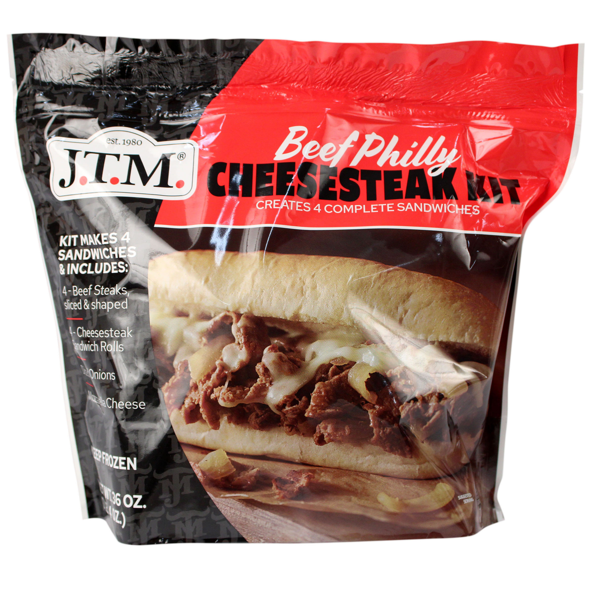 slide 1 of 1, J.T.M. Beef Philly Cheese Steak Kit, 36 oz