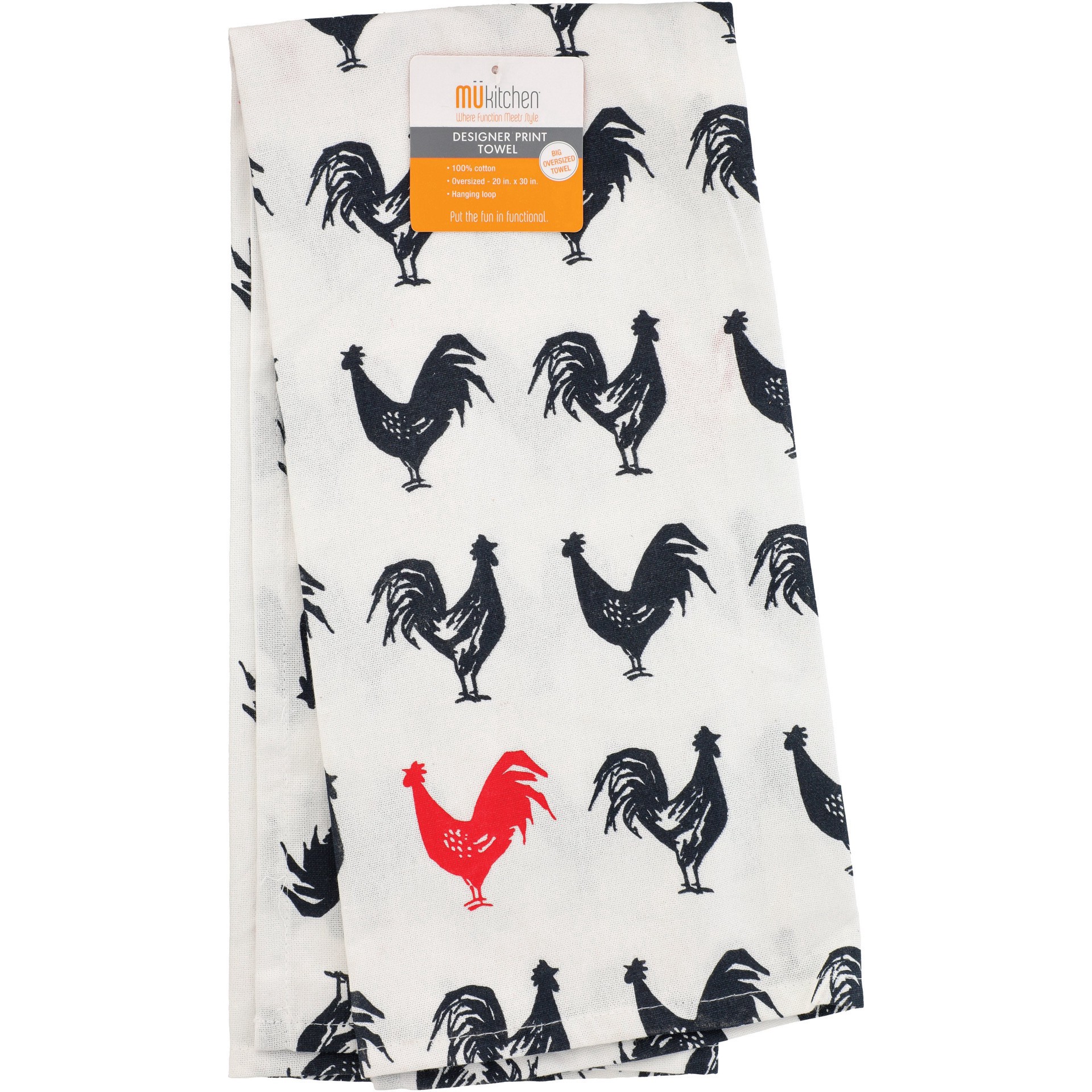 slide 1 of 1, MÜkitchen MU Kitchen Kitchen Towel - French Hen, 20 ft x 30 ft