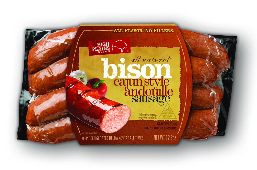 slide 1 of 1, High Plains Bison  Sausage Cajun Style Andouille, 12.8 oz