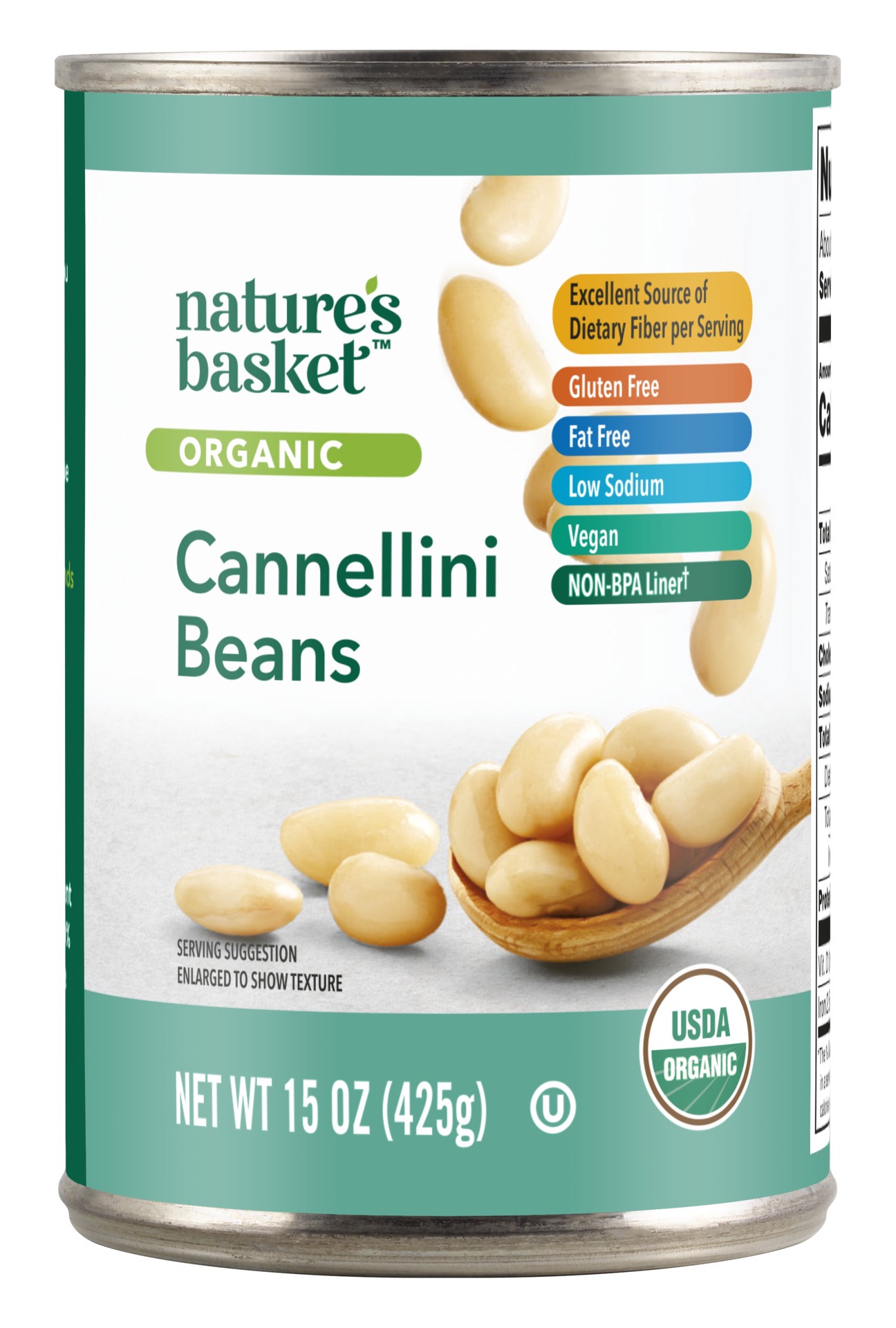 slide 1 of 1, nature's basket Nb Organic Cannelli Beans, 15 oz