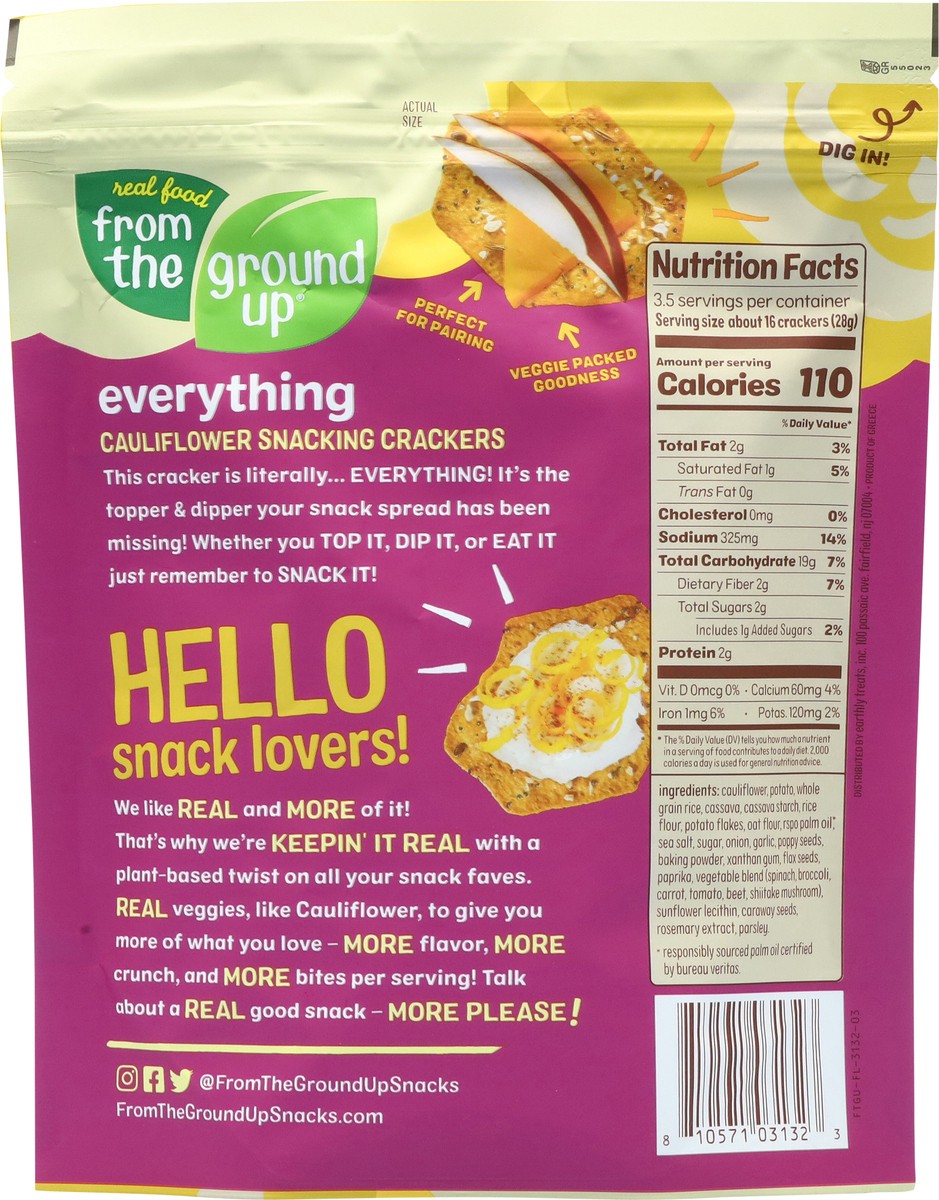 slide 4 of 14, Real Food From the Ground Up Everything Cauliflower Everything Snacking Crackers 3.5 oz, 1 ct