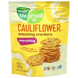 Real Food From the Ground Up Everything Cauliflower Everything Snacking Crackers 3.5 oz