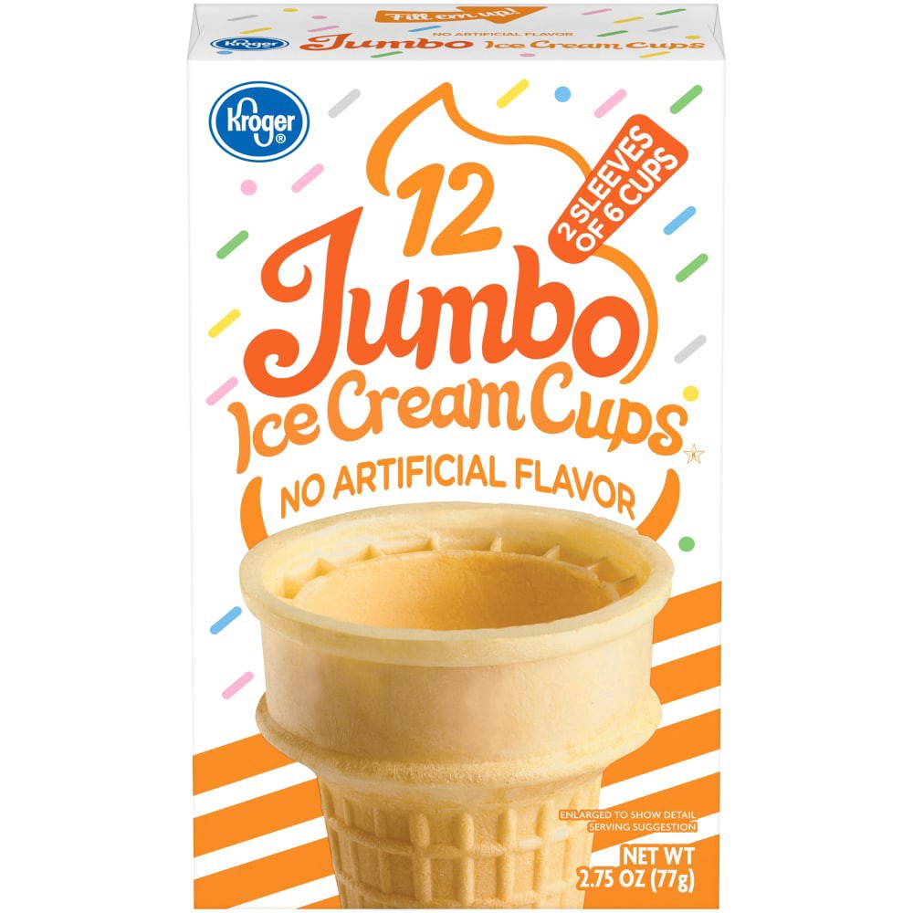 slide 1 of 4, Kroger Jumbo Cake Cups, 12 ct; 2.75 oz