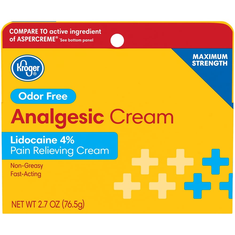 slide 1 of 1, Kroger Odor Free Analgesic Pain Relieving Cream, 2.7 oz