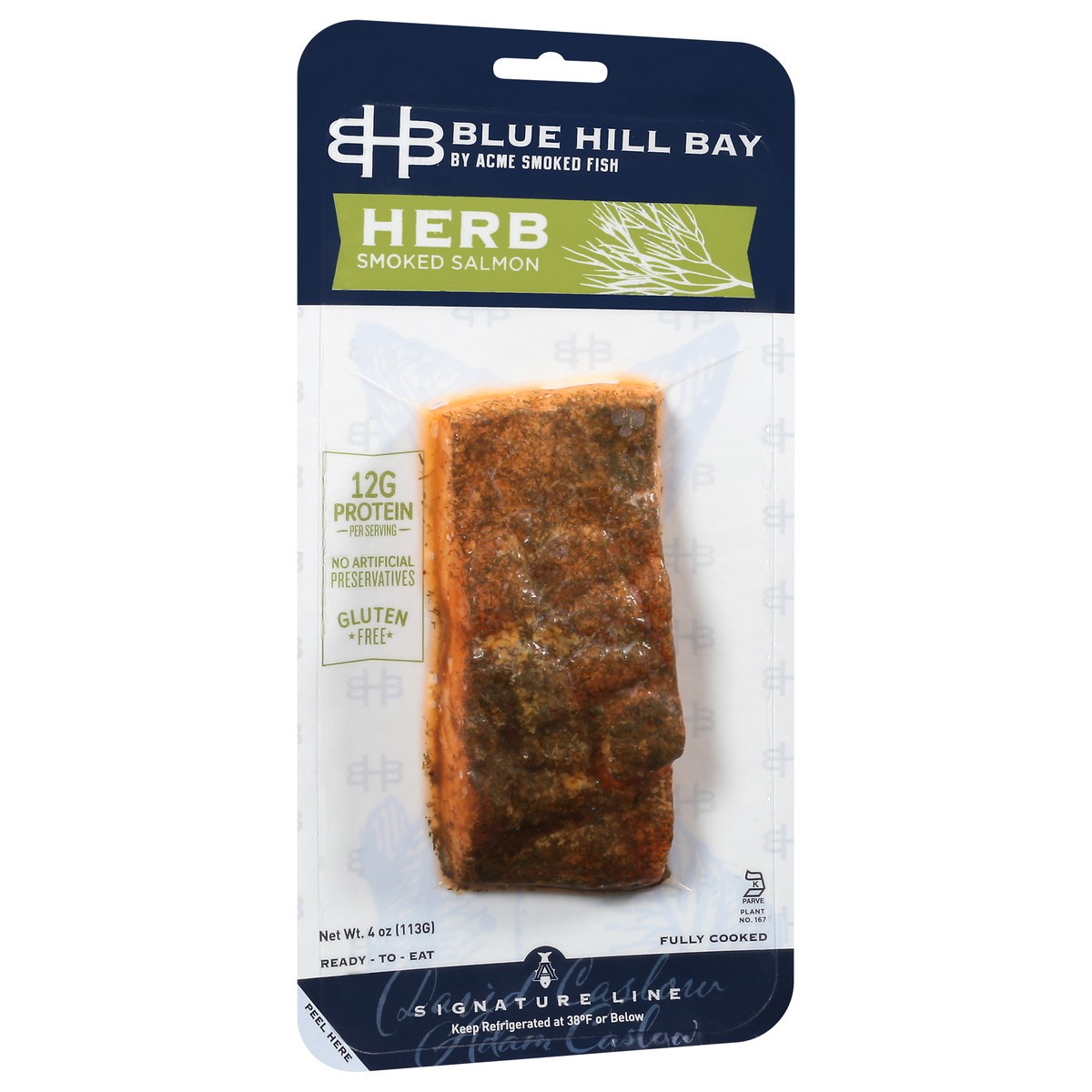 slide 4 of 9, Blue Hill Bay Herb Smoked Salmon 4 oz, 4 oz