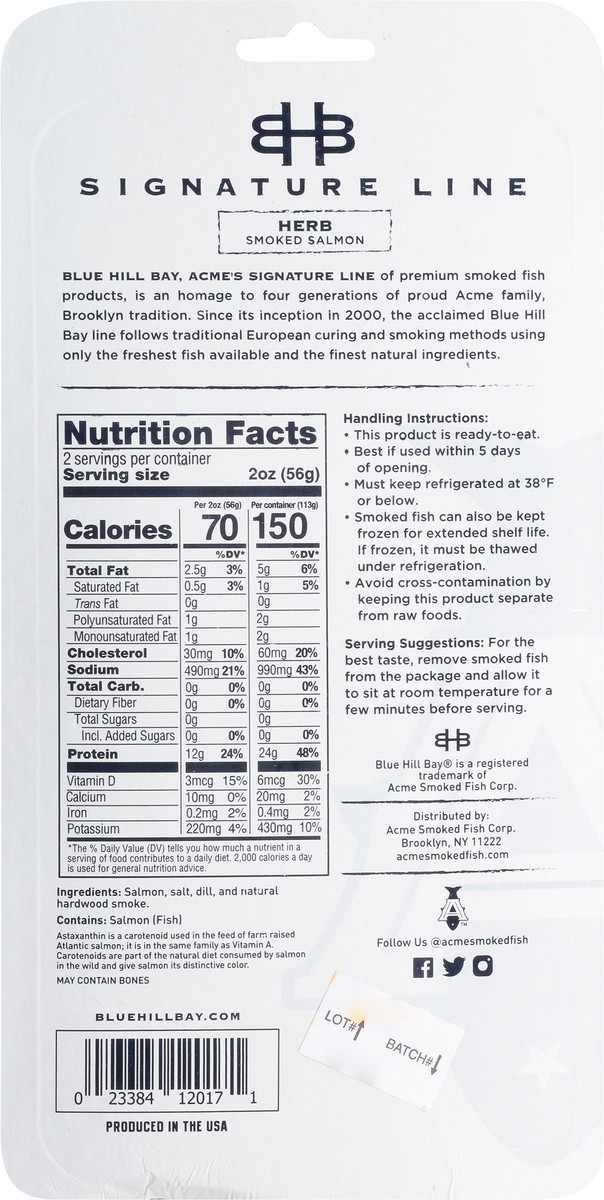 slide 7 of 9, Blue Hill Bay Herb Smoked Salmon 4 oz, 4 oz