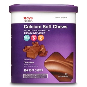 slide 1 of 1, CVS Health Milk Chocolate Calcium Soft Chews, 100 ct