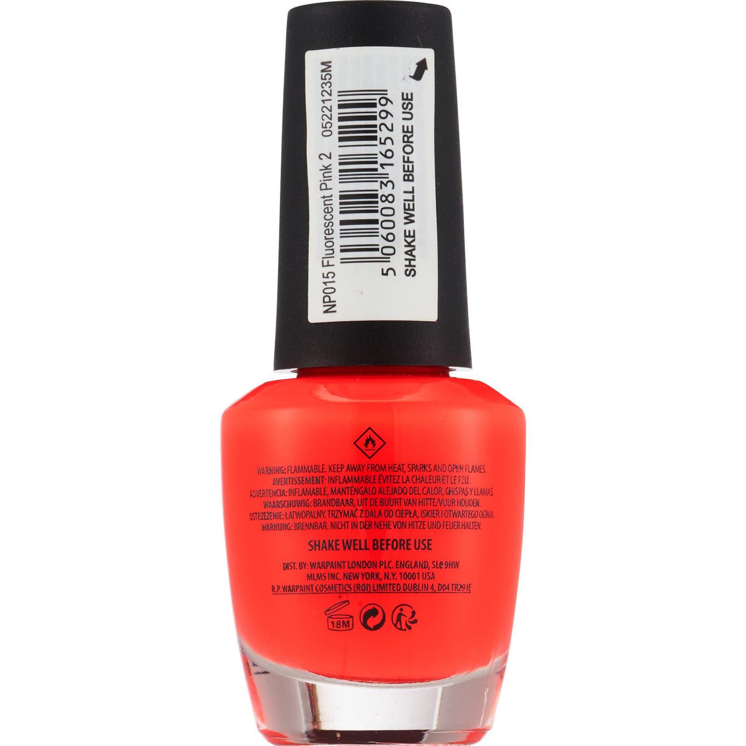 slide 2 of 2, W7 Nail Polish - Fluorescent Pink 2, 1 ct