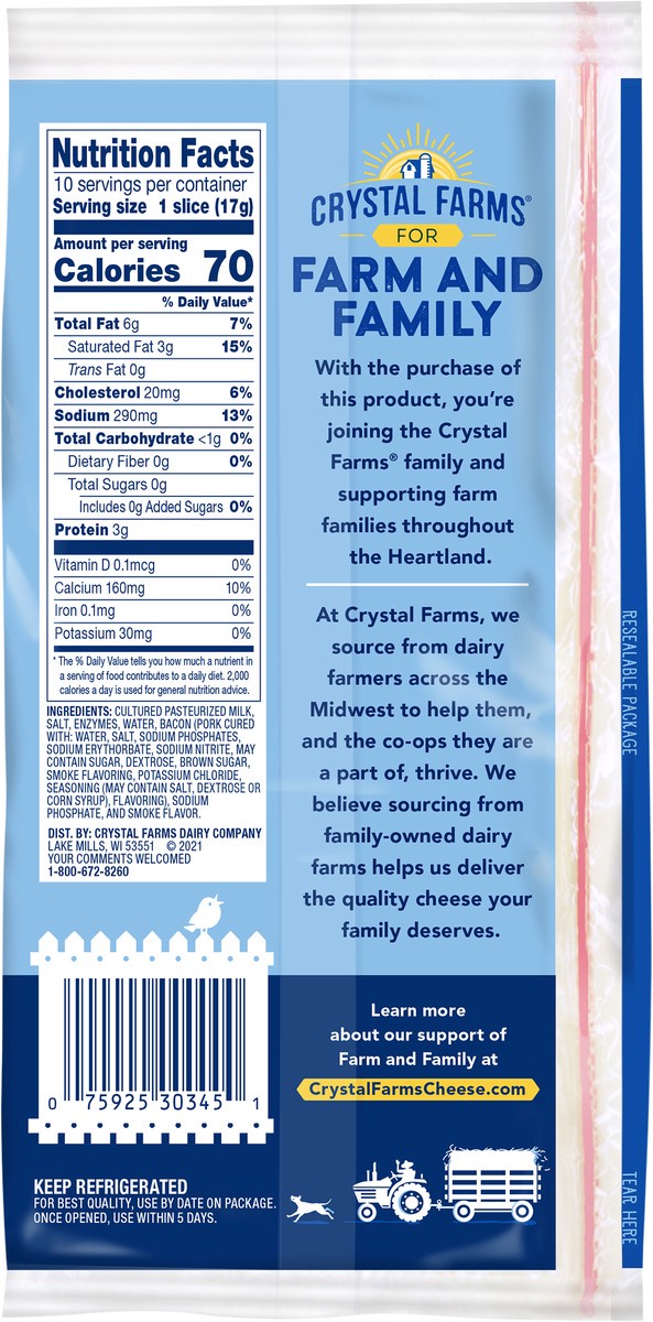 slide 3 of 4, Crystal Farms Cheese, 10 ct