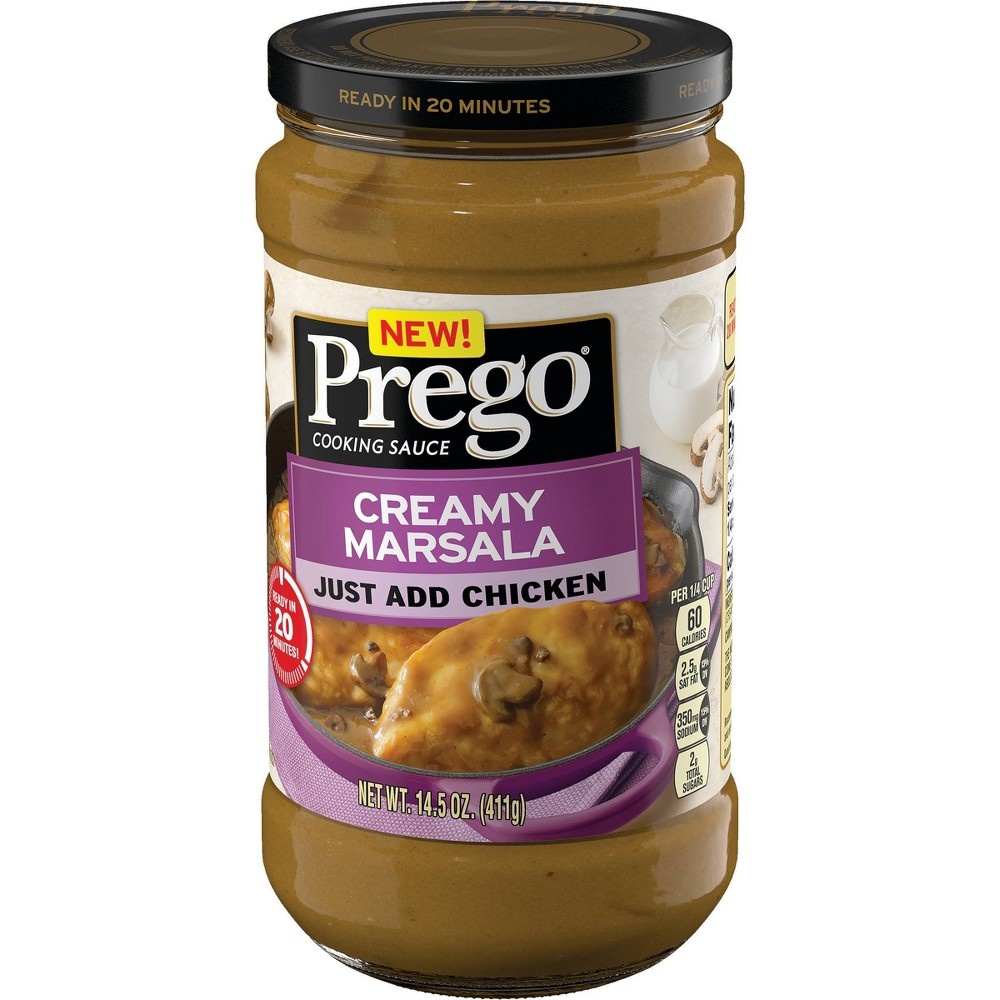 slide 2 of 7, Prego Cooking Sauce Creamy Marsala Jar, 14.5 oz