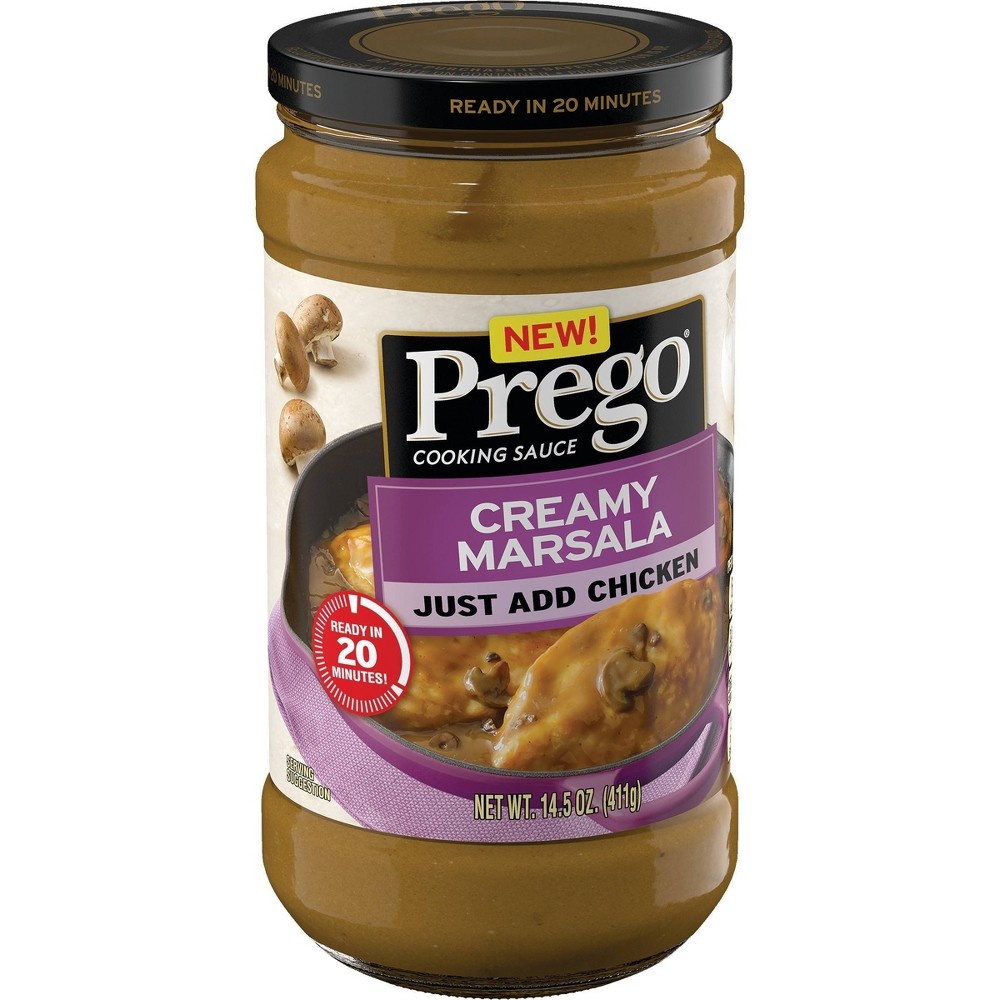 slide 5 of 7, Prego Cooking Sauce Creamy Marsala Jar, 14.5 oz