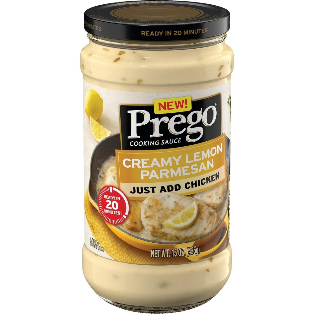 slide 2 of 7, Prego Creamy Lemon Parmesan Cooking Sauce, 15 oz