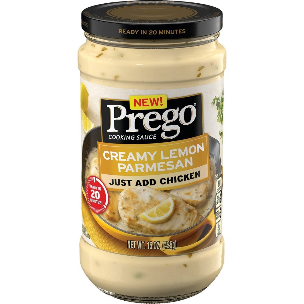 slide 3 of 7, Prego Creamy Lemon Parmesan Cooking Sauce, 15 oz