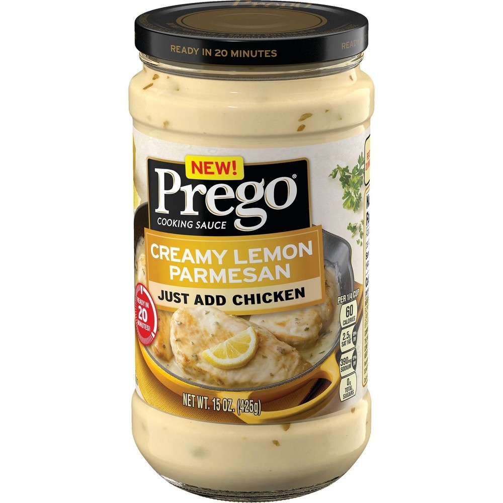 slide 6 of 7, Prego Creamy Lemon Parmesan Cooking Sauce, 15 oz