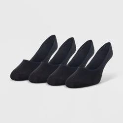 Peds Women's 4pk Sport Liner Socks - Black 5-10: Seamless Toe, Hidden Gel Heel Grip