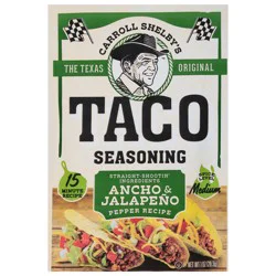 Carroll Shelby's Medium Ancho & Jalapeno Taco Seasoning - 1 oz