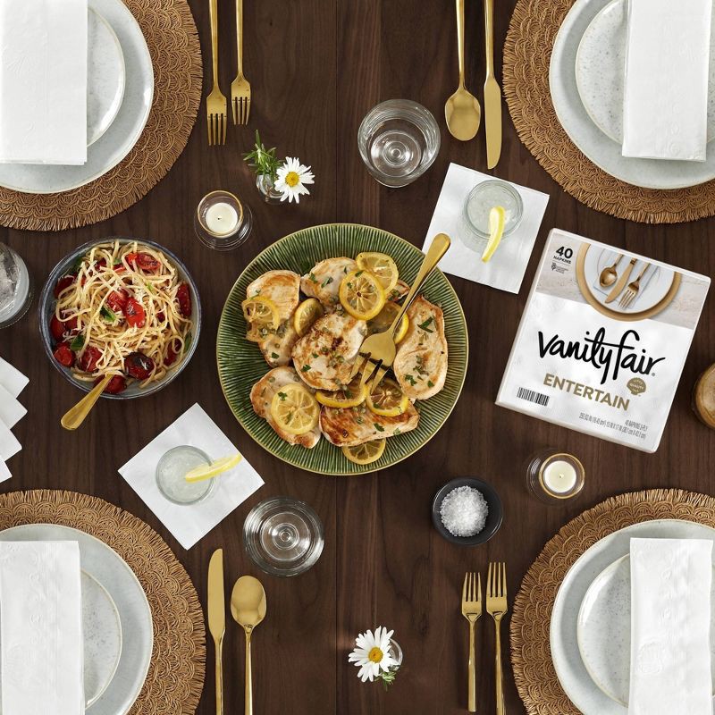 slide 4 of 7, Vanity Fair Entertain 3-Ply Napkins - 40ct, 40 ct