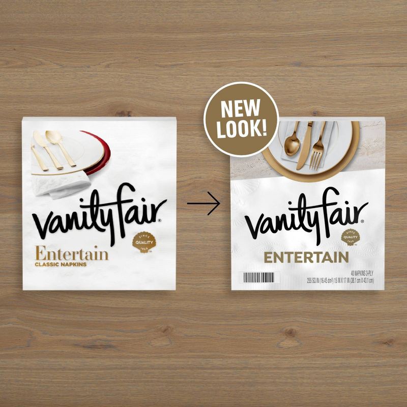 slide 7 of 7, Vanity Fair Entertain 3-Ply Napkins - 40ct, 40 ct