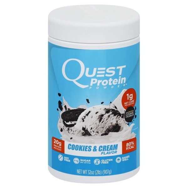 slide 1 of 1, Quest Protein Powder, Cookies & Cream Flavor, 32 oz
