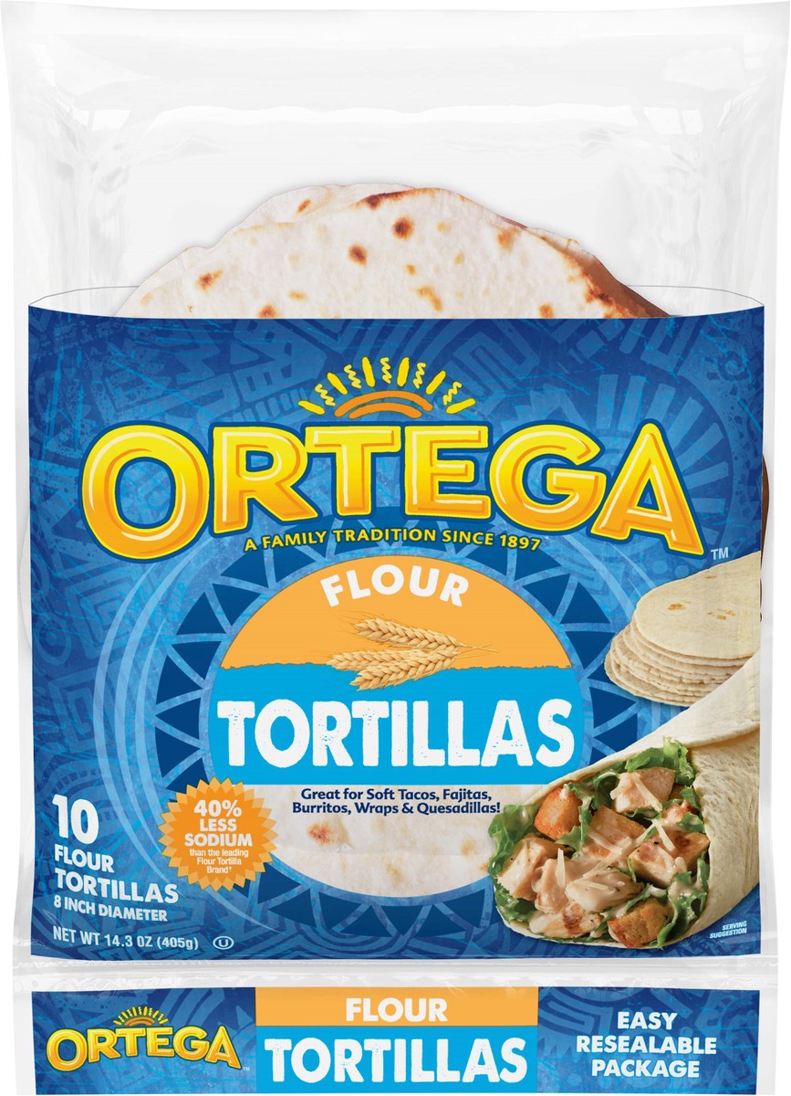 slide 5 of 7, Ortega Flour Tortillas 10 ea, 10 ct