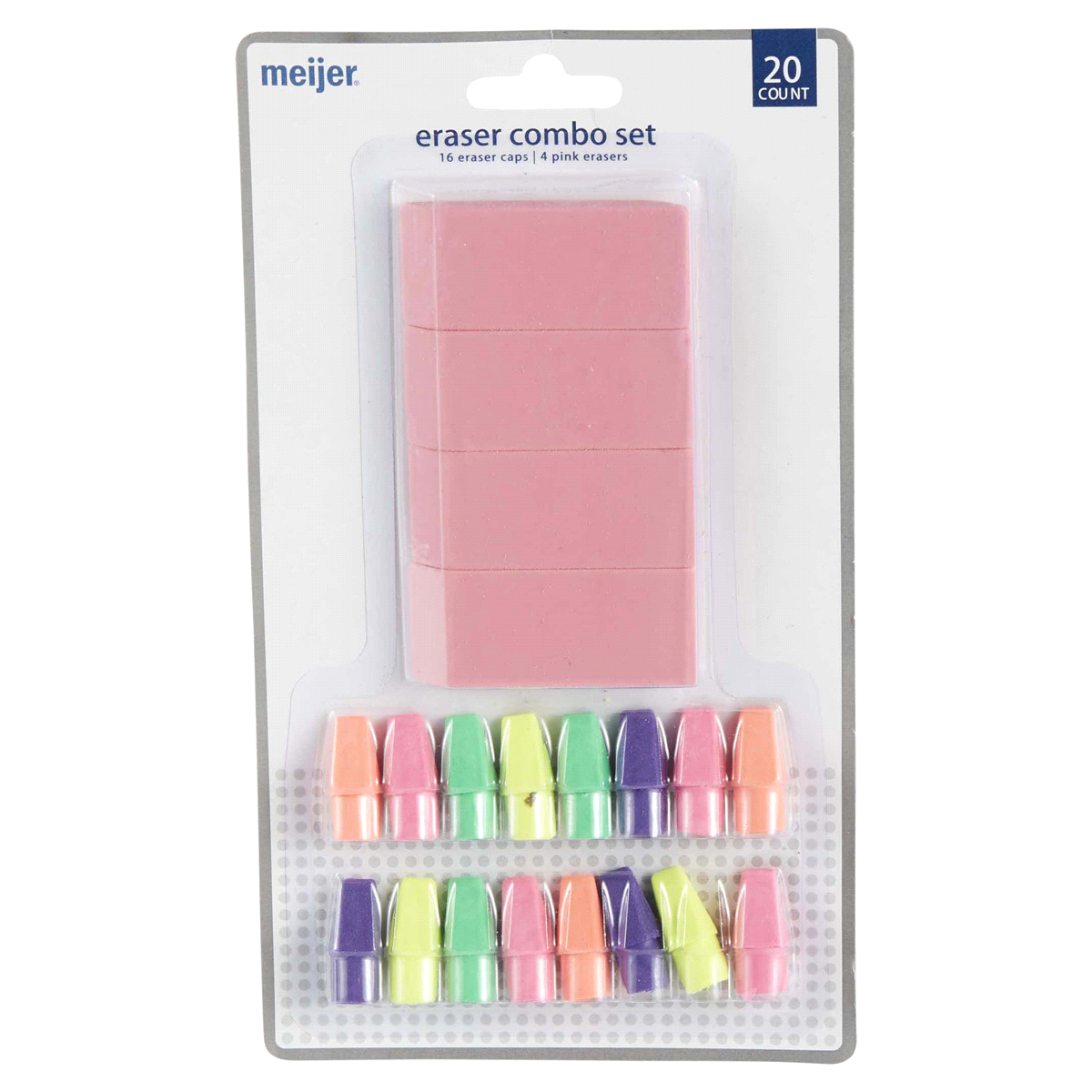 slide 1 of 1, Eraser Combo Set, 20 ct