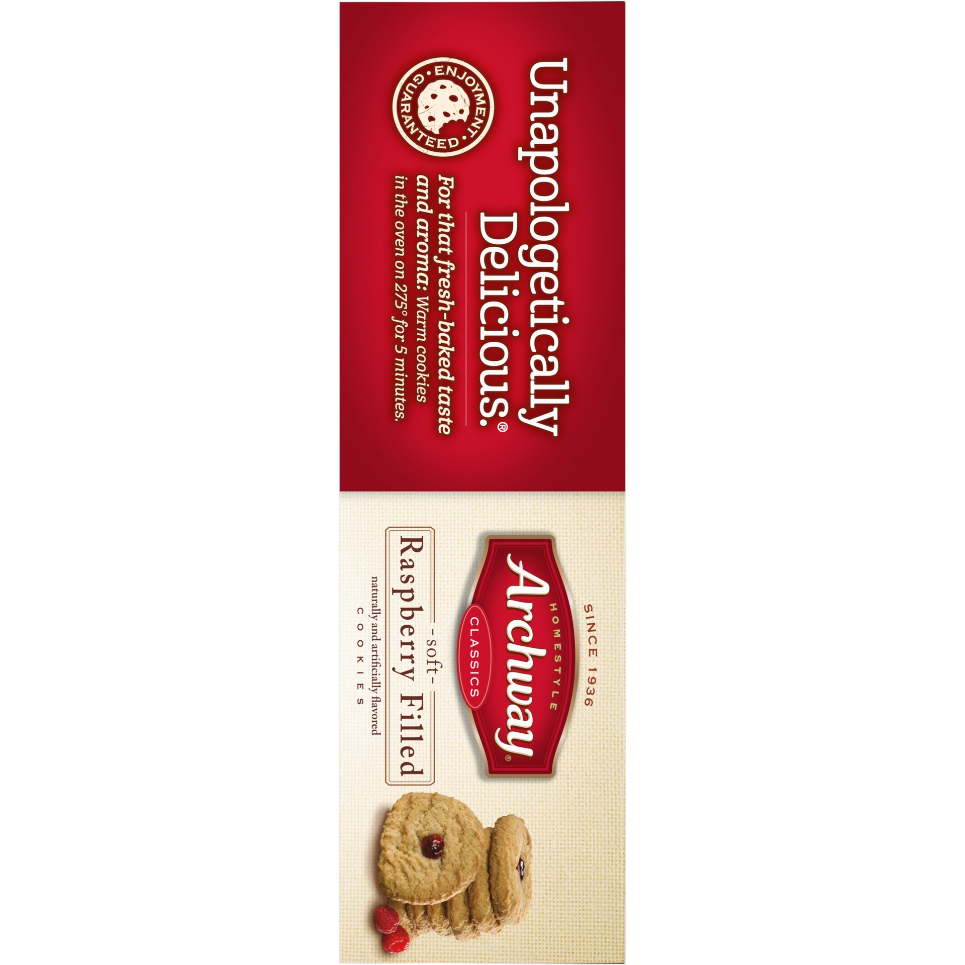 slide 3 of 5, Archway Cookies Classics Soft Raspberry Filled Cookies, 9 oz