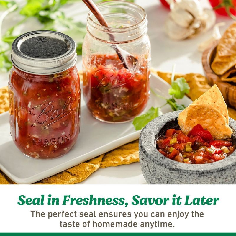 slide 4 of 7, Ball 16oz 12pk Glass Wide Mouth Mason Jar with Lid and Band, 12 ct; 16 oz