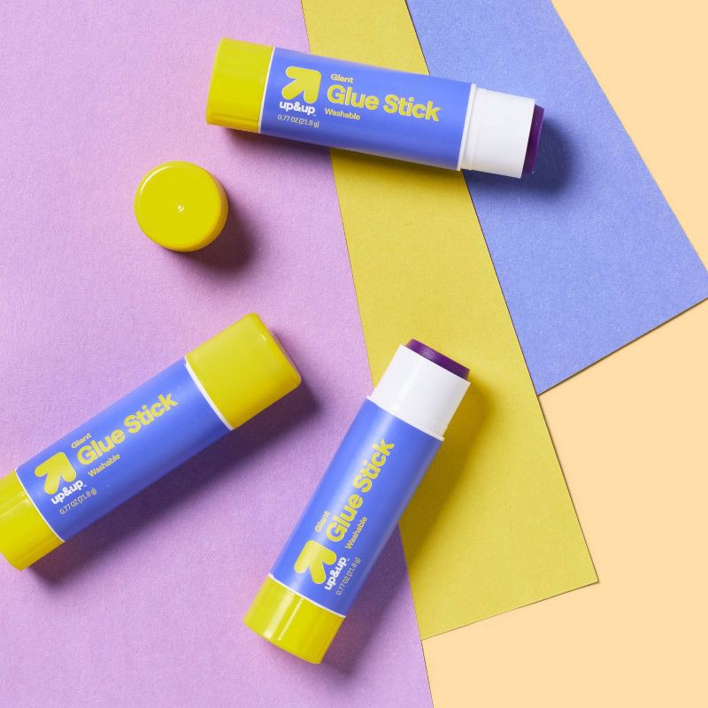 slide 2 of 3, 12ct Giant Glue Sticks Disappearing Purple - up&up™, 12 ct