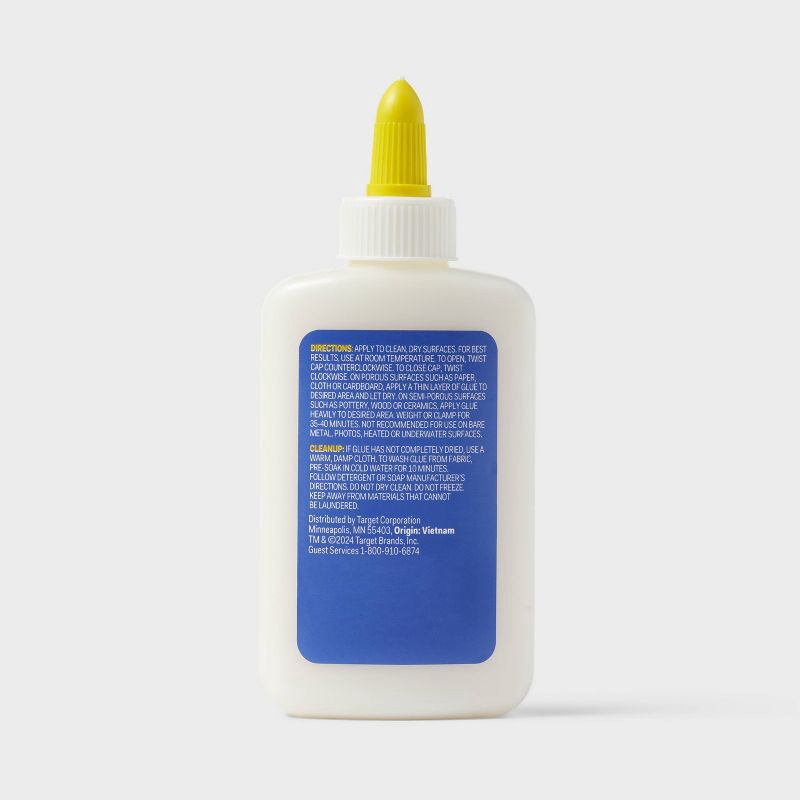 slide 3 of 3, 4oz Washable School Glue - up&up™: Liquid Kids Glue Bottle, Non-Toxic, White, Art & Stationery Supplies, 4 oz