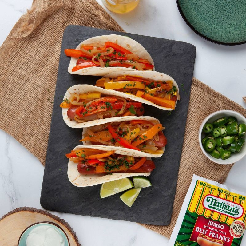 slide 4 of 5, Nathan's Famous Jumbo Restaurant Style Beef Franks - 12oz/5ct, 12 oz, 5 ct