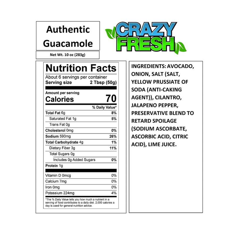 slide 5 of 7, Crazy Fresh Authentic Guacamole - 10oz, 10 oz
