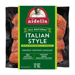Aidells Italian Style with Mozzarella Cheese Smoked Chicken Sausage - 12oz/4ct