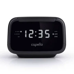 CR15 Digital AM & FM Alarm Clock Radio - Black - Capello