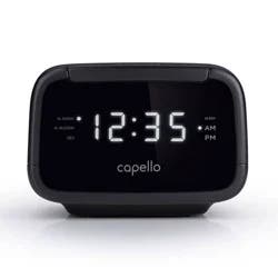 CR15 Digital AM & FM Alarm Clock Radio - Black - Capello