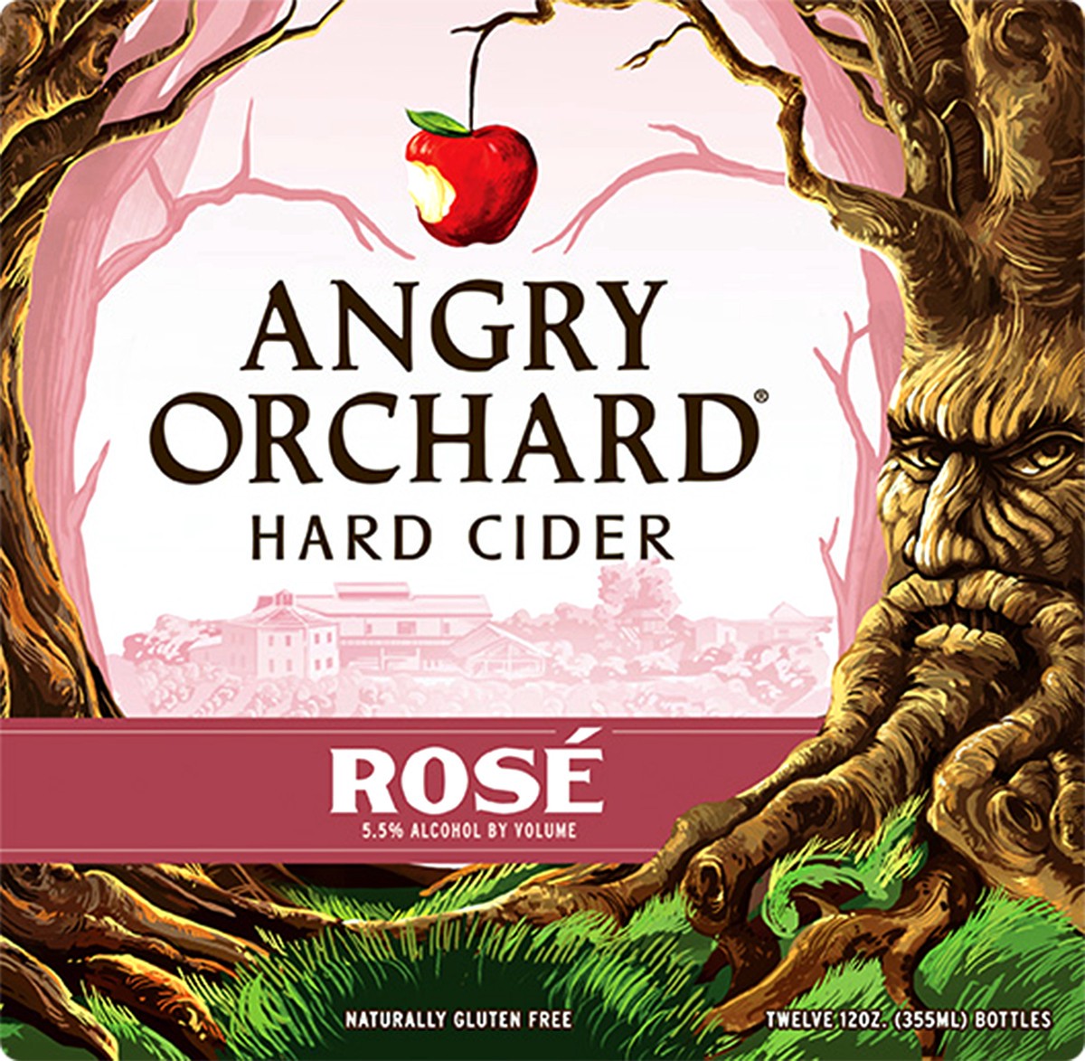 slide 6 of 8, Angry Orchard Rosé Hard Apple Cider, Spiked (12 fl. oz. Bottle, 12pk.), 12 ct; 12 fl oz