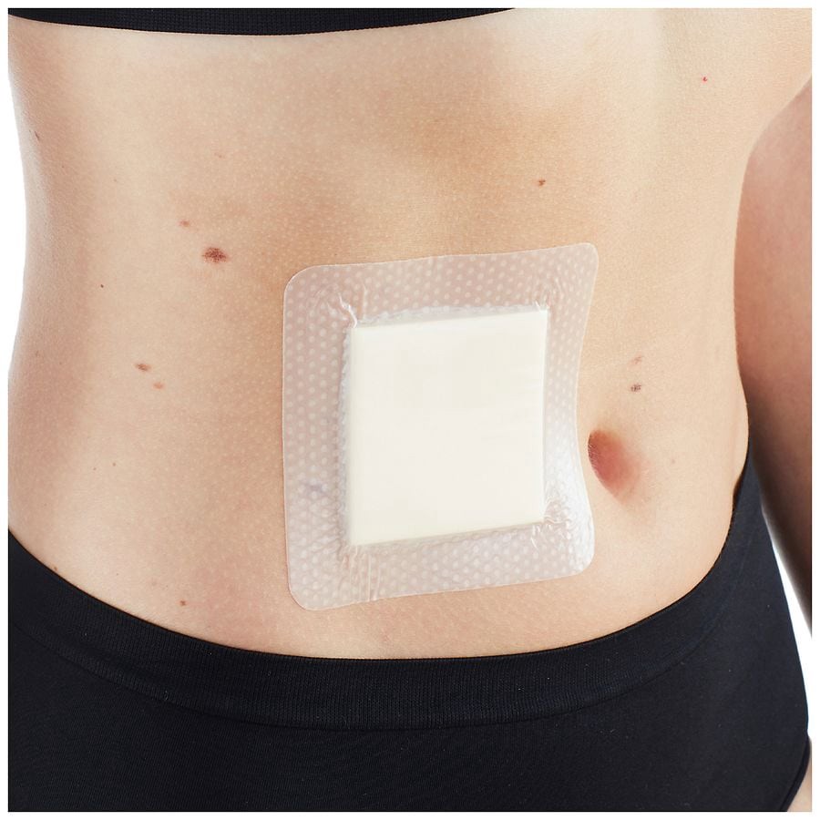 slide 2 of 5, Opti-Heal Silicone Foam Absorbent Dressing 4 ea, 4 ct