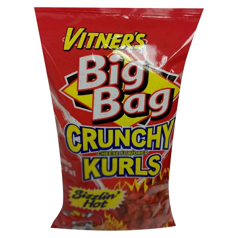 slide 1 of 1, Vitner's Big Bag Sizzlin' Hot Cheese Flavored Crunchy Kurls - 8.75oz, 8.75 oz