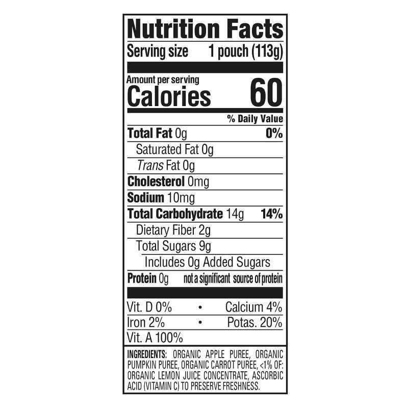 slide 6 of 9, Happy Baby Organic Apples, Pumpkin & Carrots Baby Food Pouch - 4oz, 4 oz