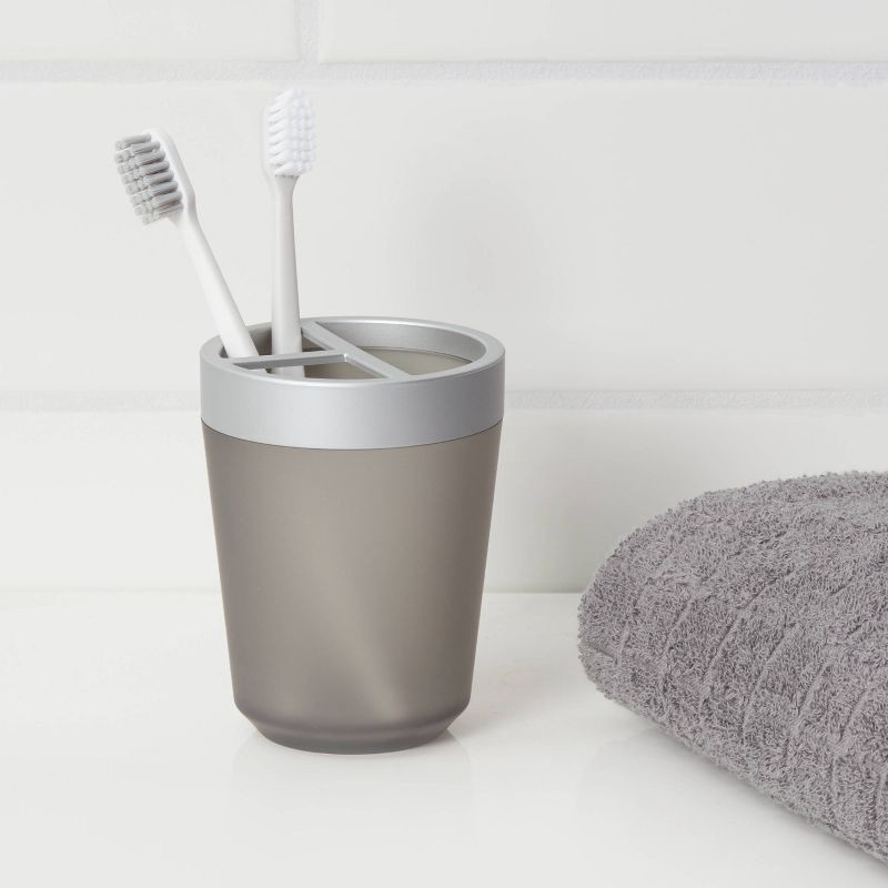 slide 2 of 4, Toothbrush Holder Gray - Room Essentials™, 1 ct