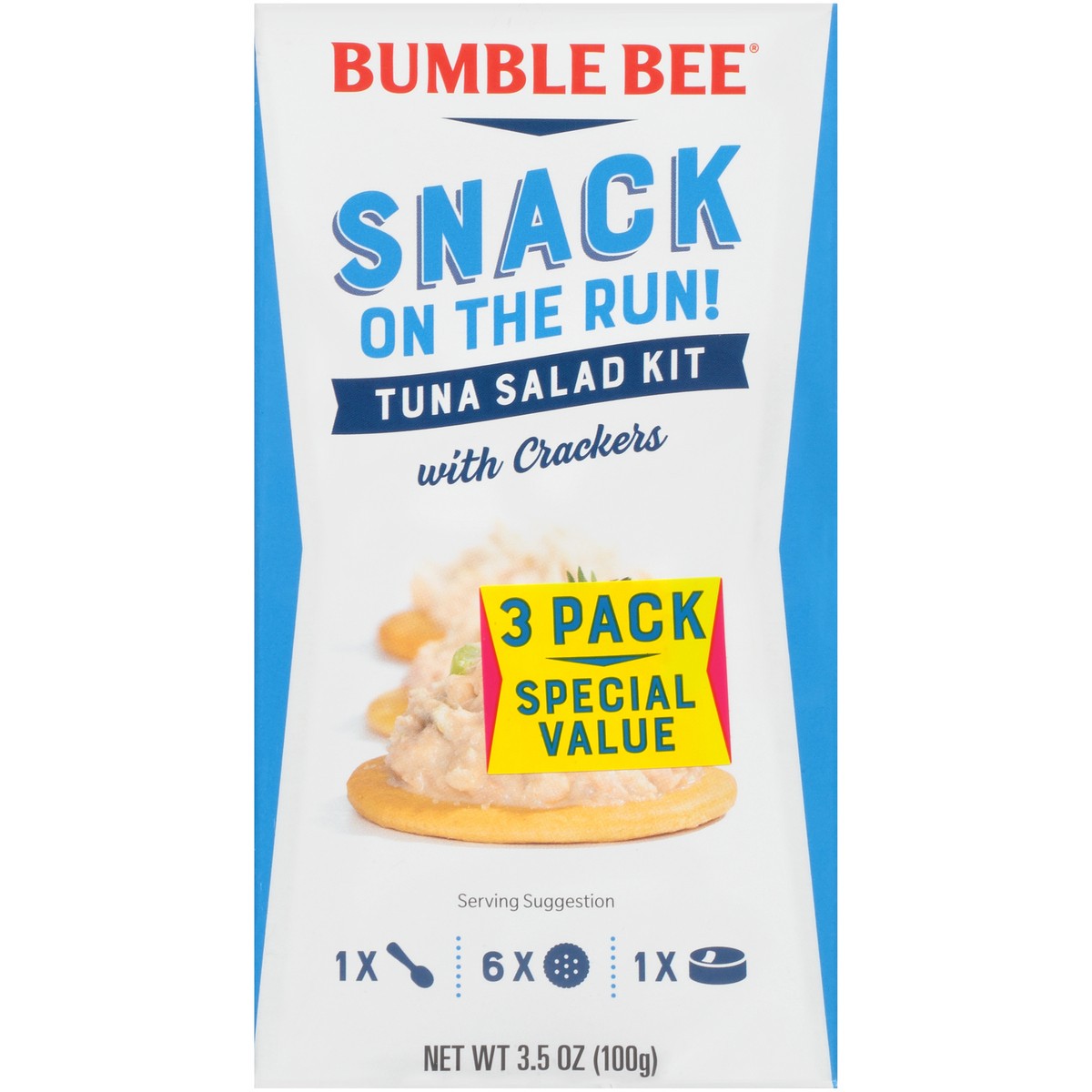 slide 7 of 9, Bumble Bee Snack On The Run! Tuna Salad, 3 ct; 3.5 oz