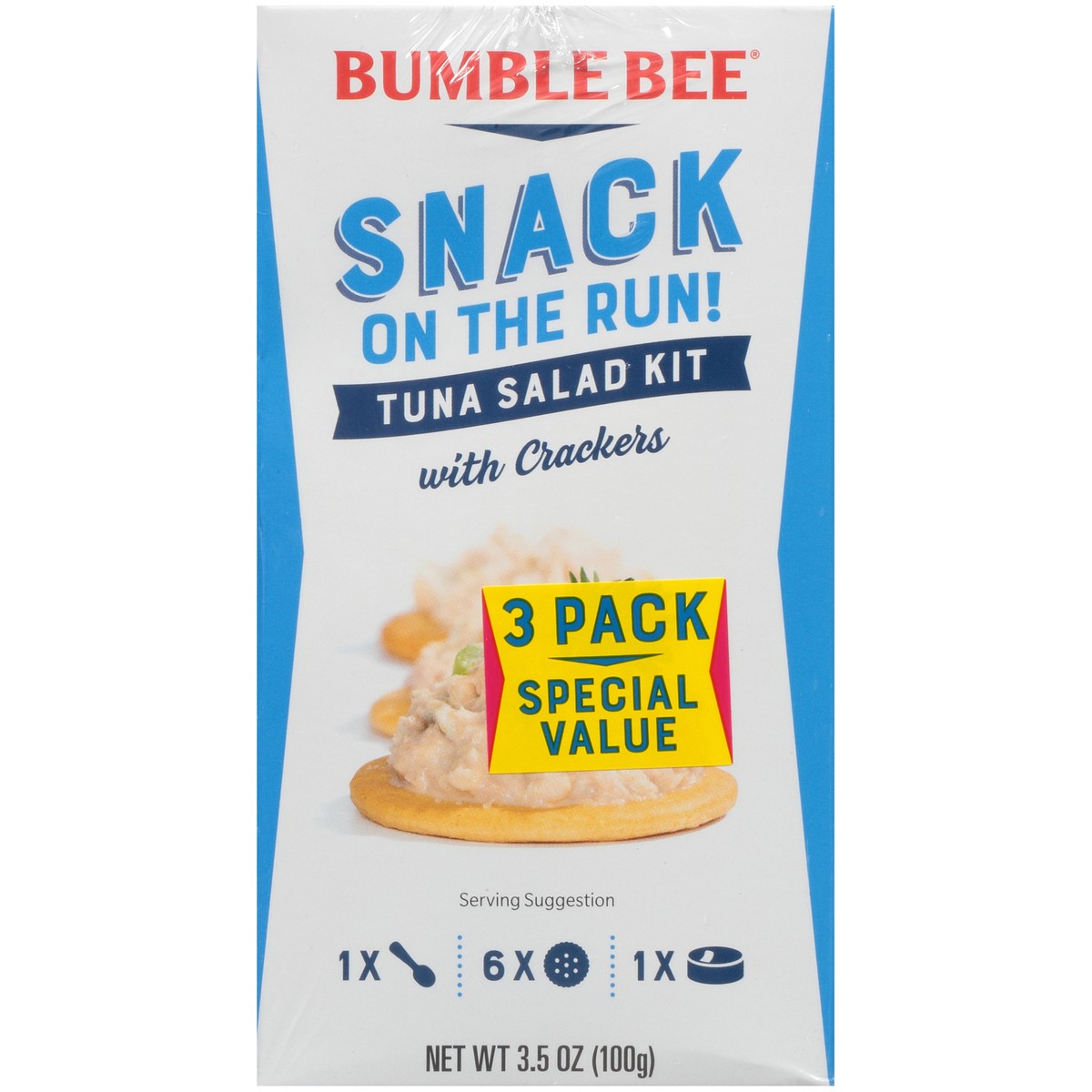 slide 6 of 9, Bumble Bee Snack On The Run! Tuna Salad, 3 ct; 3.5 oz