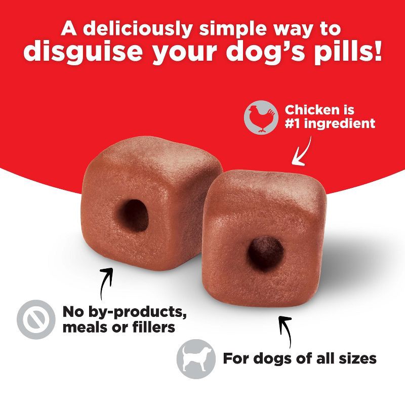 slide 5 of 8, Milk-Bone Chewy Dog Treats Bone Pill Pouches Chicken Flavor 6oz, 6 oz
