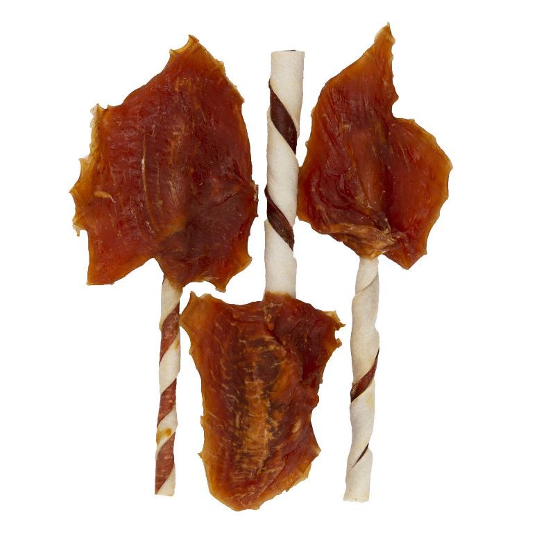 slide 4 of 10, Good 'n' Fun Triple Flavor Wings Rawhide Beef, Chicken and Pork Flavor Dog Treats - 4oz, 4 oz