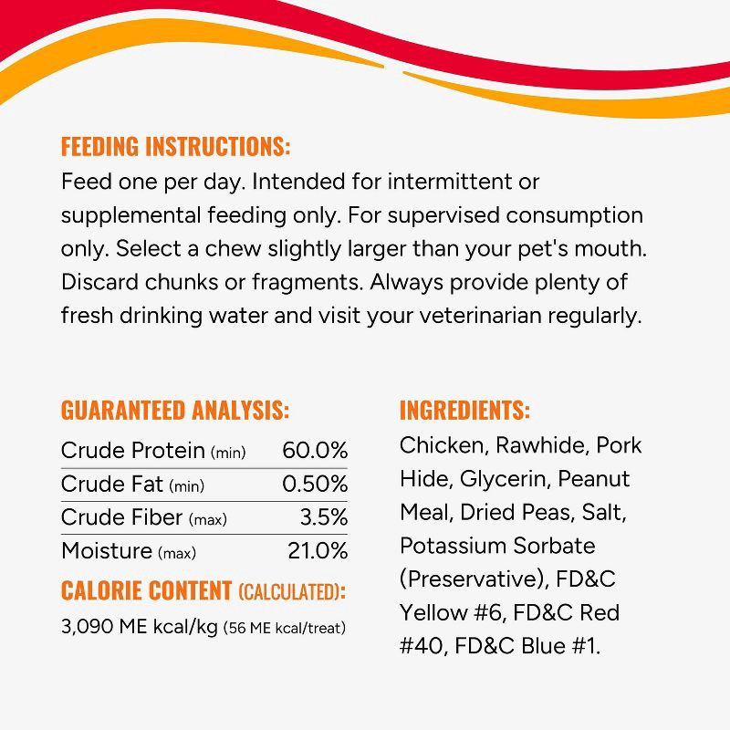 slide 8 of 12, Good 'n' Fun Triple Flavor Wings Rawhide Beef, Chicken and Pork Flavor Dog Treats - 4oz, 4 oz