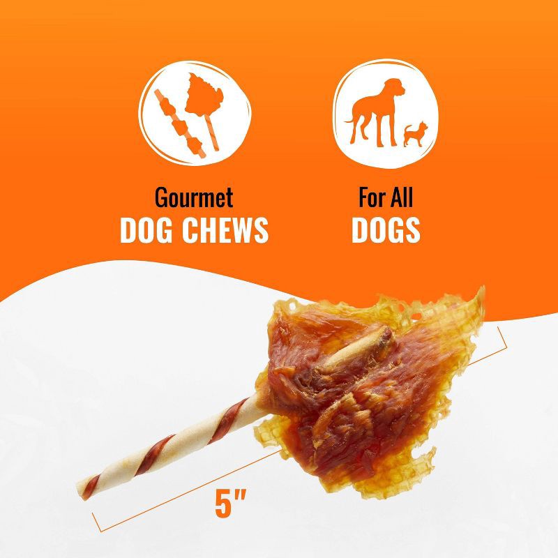 slide 11 of 12, Good 'n' Fun Triple Flavor Wings Rawhide Beef, Chicken and Pork Flavor Dog Treats - 4oz, 4 oz